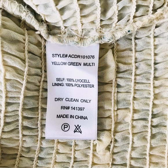 ASTR THE LABEL Eastwick Floral Ruffle Mini Dress Yellow Green Blue - Picture 12 of 13